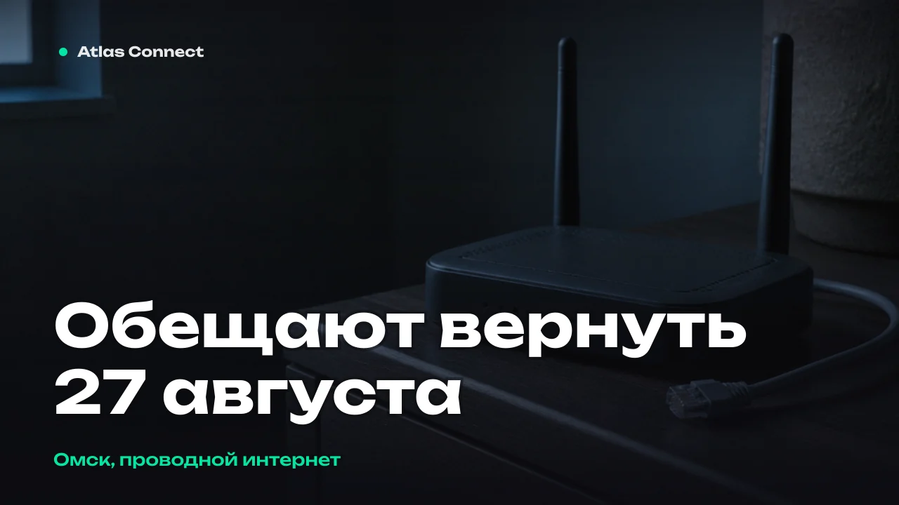 Часть Омска осталась без проводного интернета — работы обещают закончить 27 августа